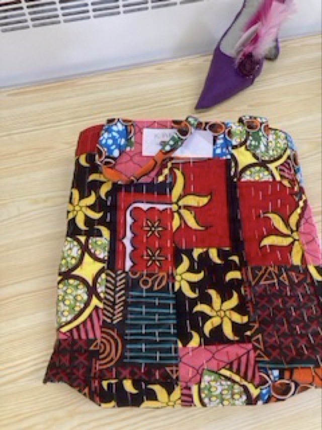 African fabric bag made by Barbara
